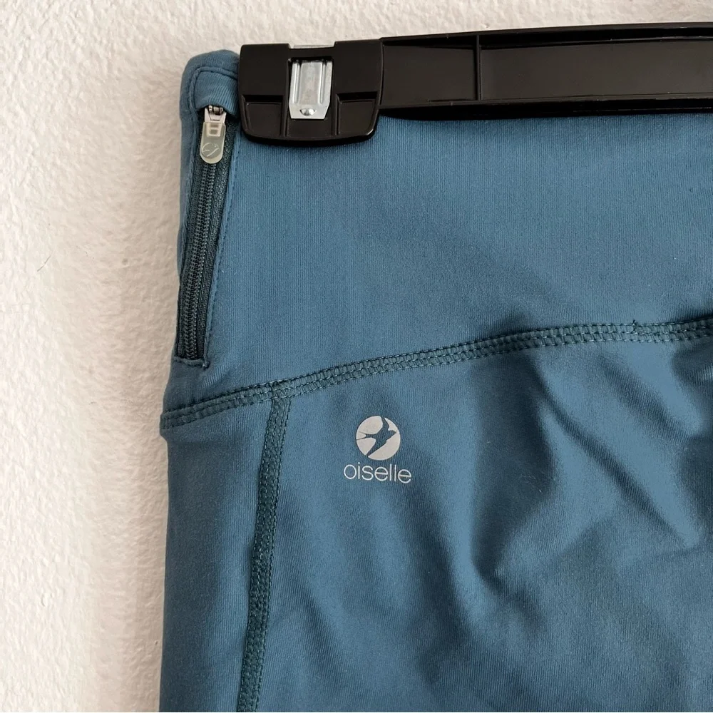 Oiselle Women’s Teal Blue Leggings Size 6 Workout Running Stretch Elastic Waist